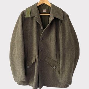 VINTAGE🌈 1970s Swedish Mens Wool Military Jacket